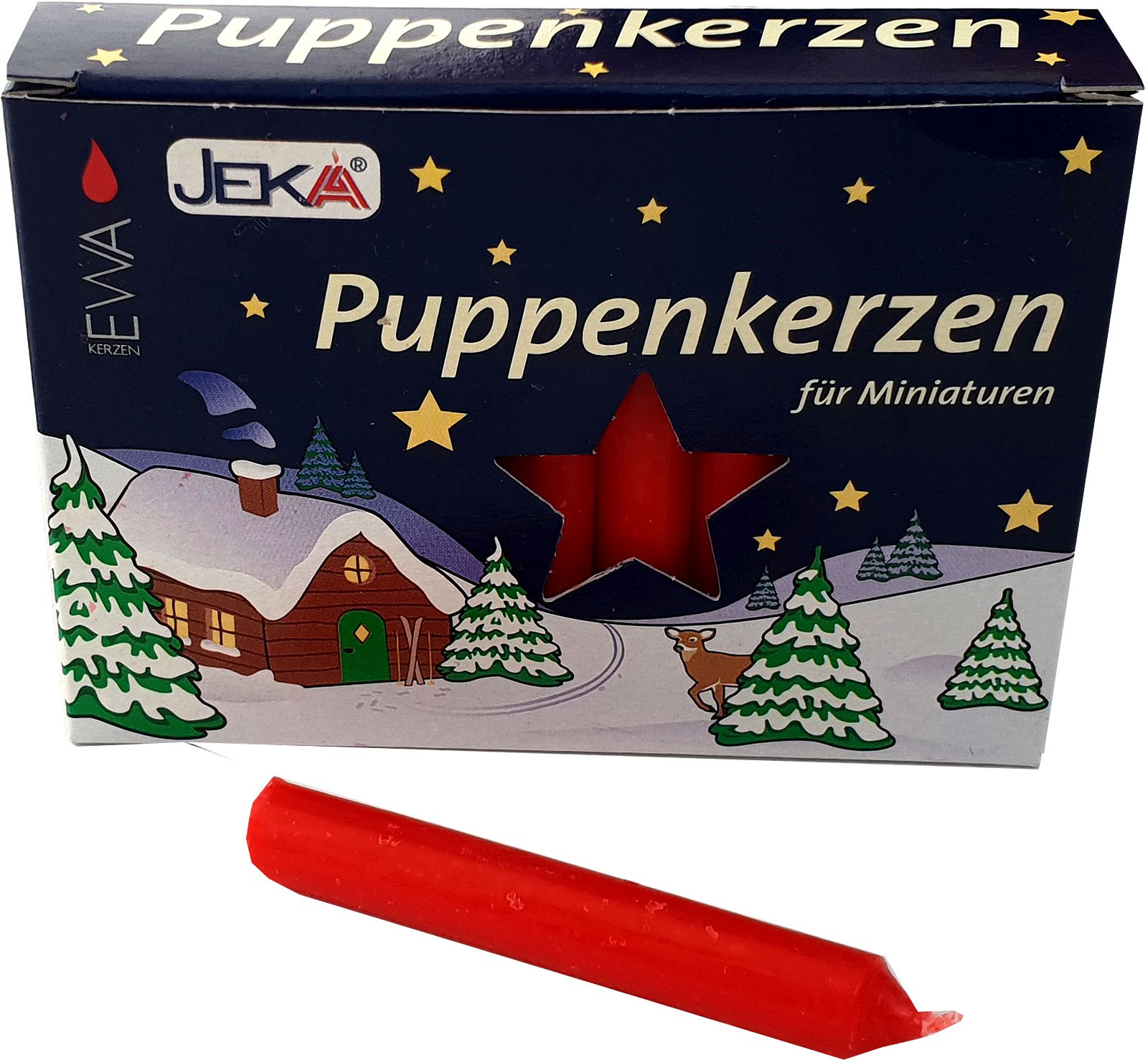 20 Puppenkerzen - rot, 10 mm