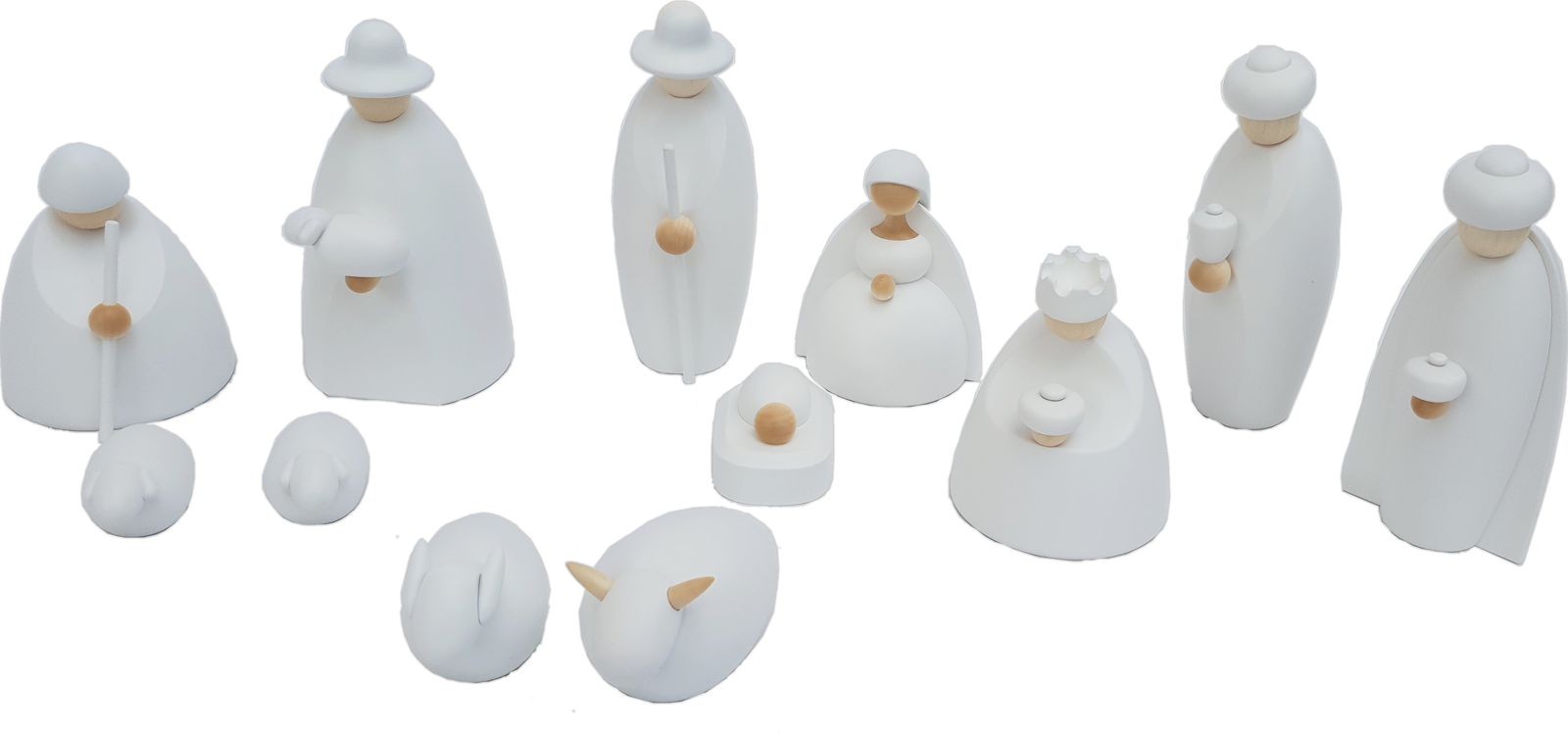 Björn Köhler Krippenfiguren 12-teilig, weiß