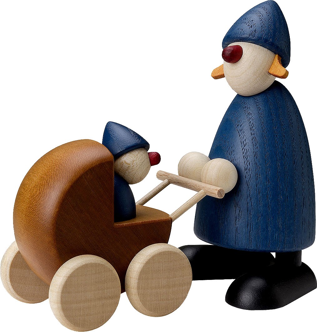 Björn Köhler Gratulantin Paula mit Kinderwagen, blau