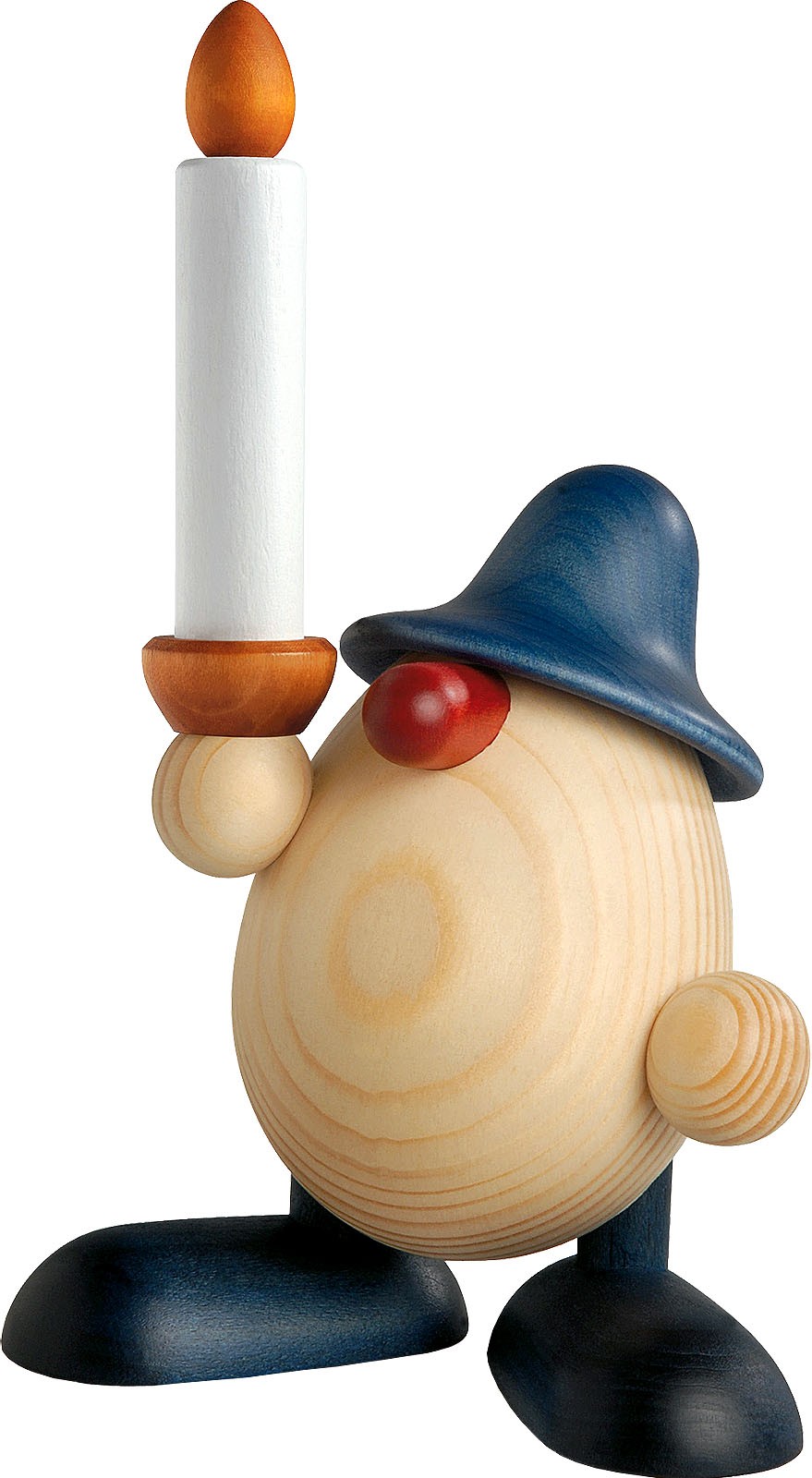 Björn Köhler Eierkopf Lichtgestalt Alfred mit Kerze, blau