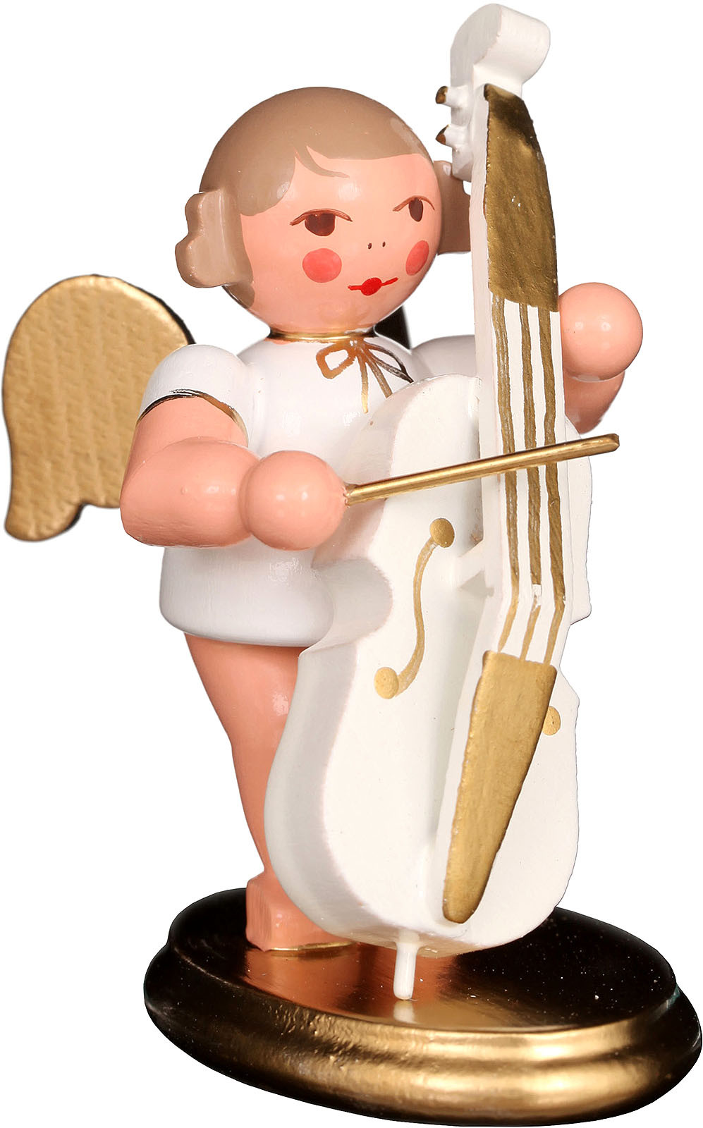 Christian Ulbricht Engel mit Bass, weiß/gold