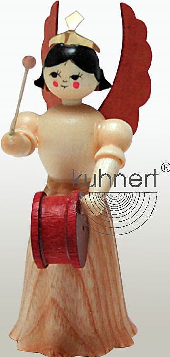Drechslerei Kuhnert Konzertengel Sortiment 2, natur - Trommel