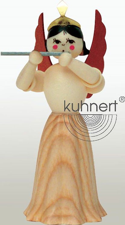 Drechslerei Kuhnert Konzertengel Sortiment 5, natur - Querflöte