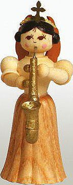 Drechslerei Kuhnert Konzertengel Sortiment 6, natur, klein - Saxophon