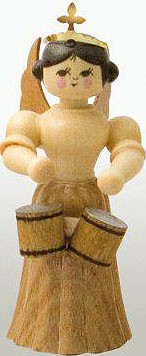 Drechslerei Kuhnert Konzertengel Sortiment 7, natur, klein - Bongos