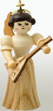 Drechslerei Kuhnert Konzertengel Sortiment 7, natur, klein - Balalaika