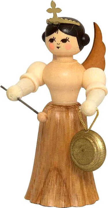 Drechslerei Kuhnert Konzertengel mit Gong, natur, klein