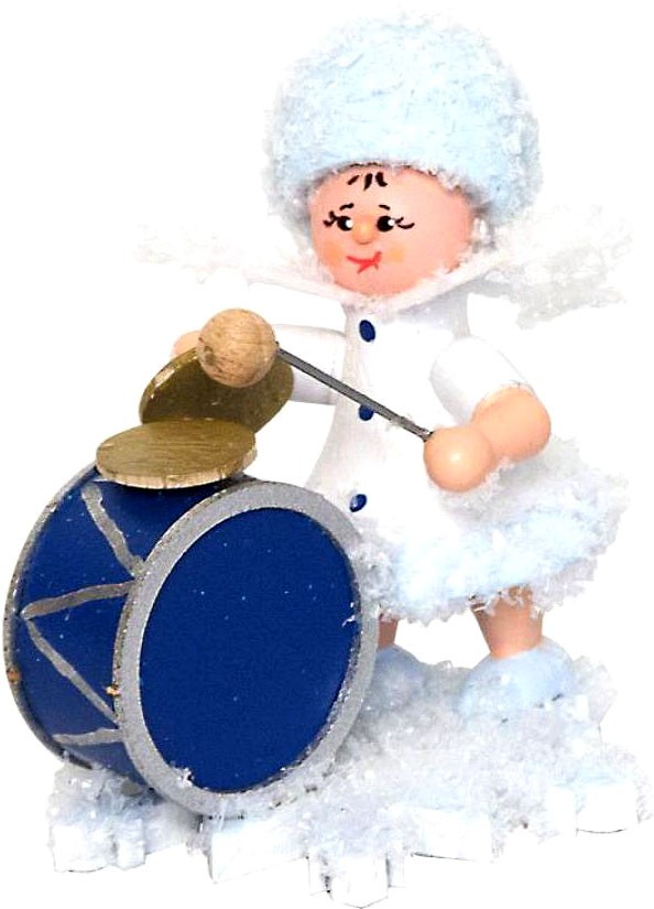 Drechslerei Kuhnert Schneeflöckchen mit Basstrommel