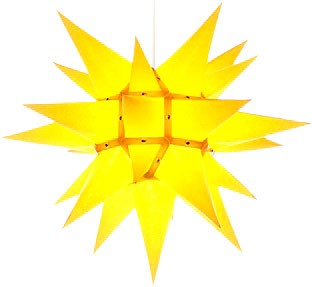 Herrnhuter Stern I4, gelb - 40 cm