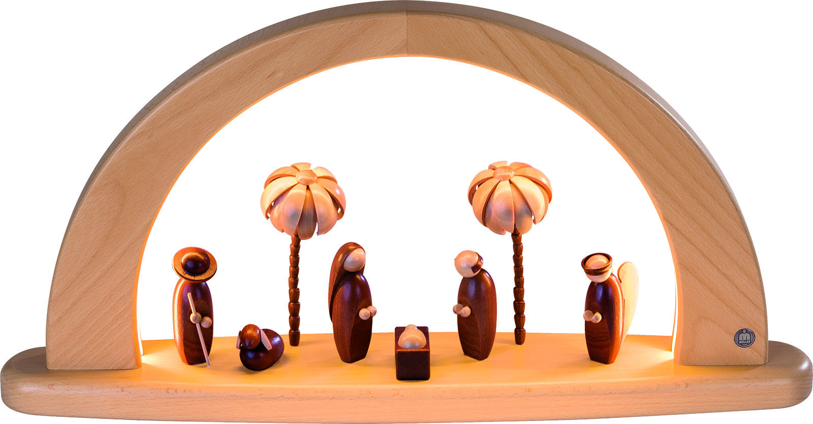 Kleinkunst Müller Moderner Lichterbogen, Christi Geburt, natur