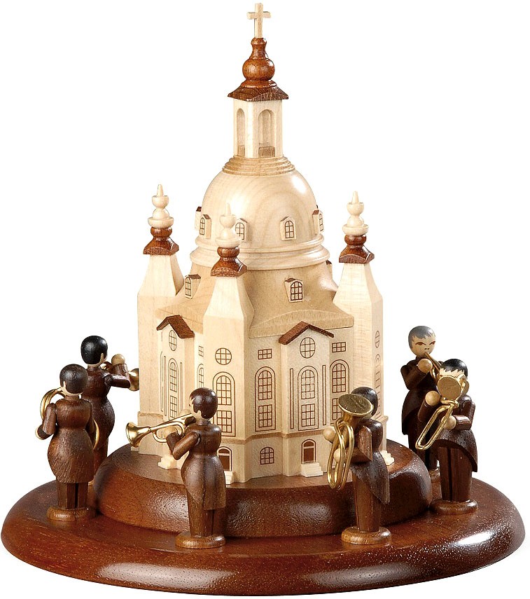 Kleinkunst Müller Motivplattform für elektr. Spieldosen - Dresdner Frauenkirche - Blechbläserensemble L. Güttler