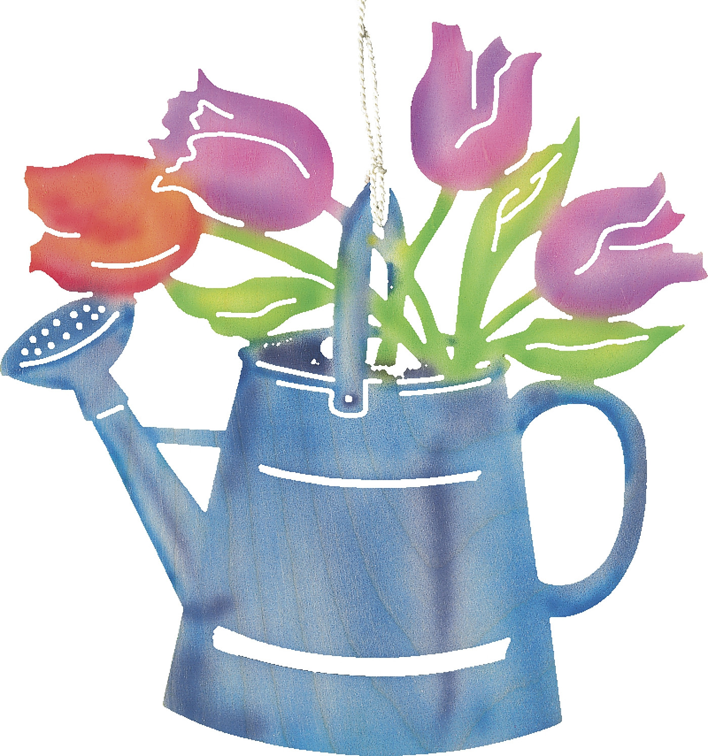 Taulin Fensterbild Tulpen in Gießkanne