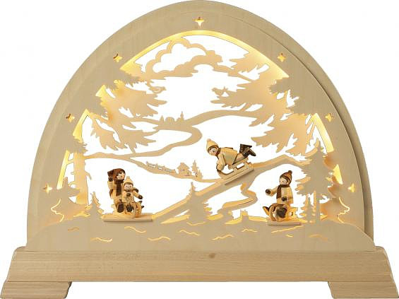 Taulin Lichterbogen Rodelberg mit Figuren