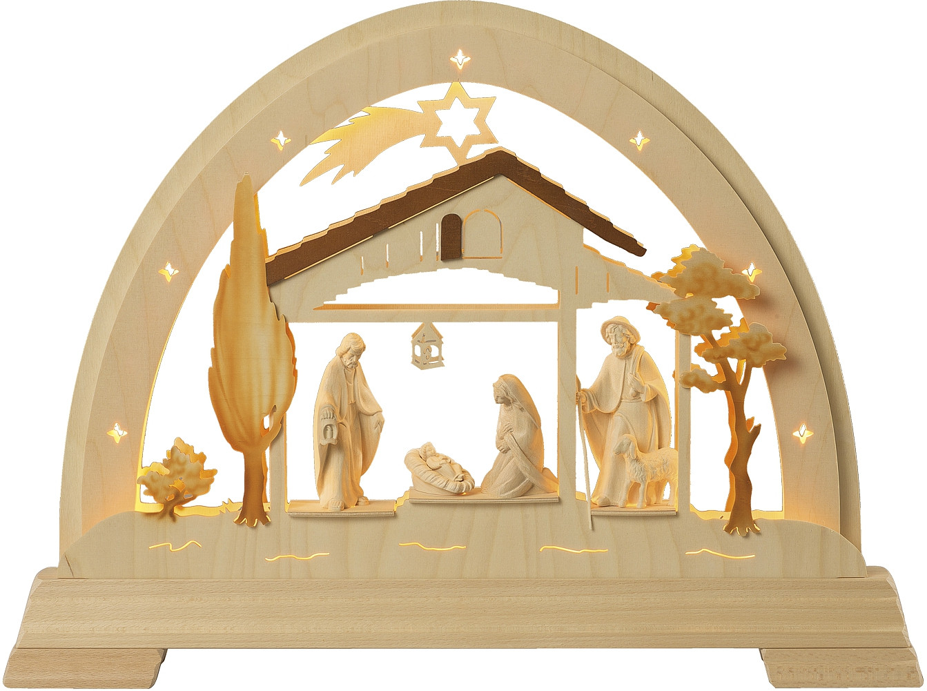 Taulin Lichterbogen Christgeburt, braun - Figuren natur