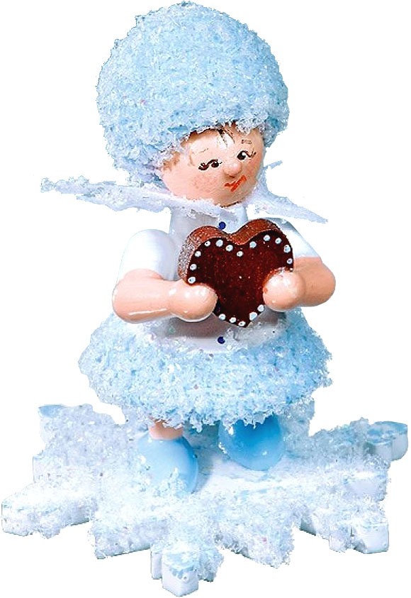 Drechslerei Kuhnert Schneeflöckchen mit Lebkuchenherz