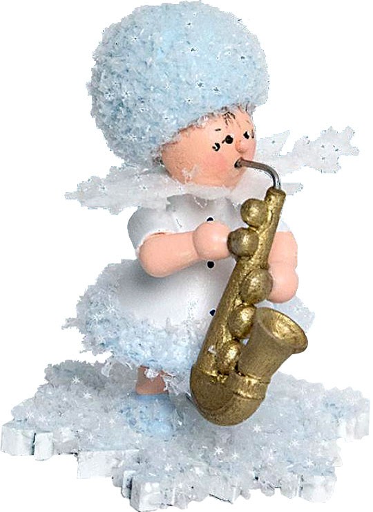 Drechslerei Kuhnert Schneeflöckchen mit Saxophon