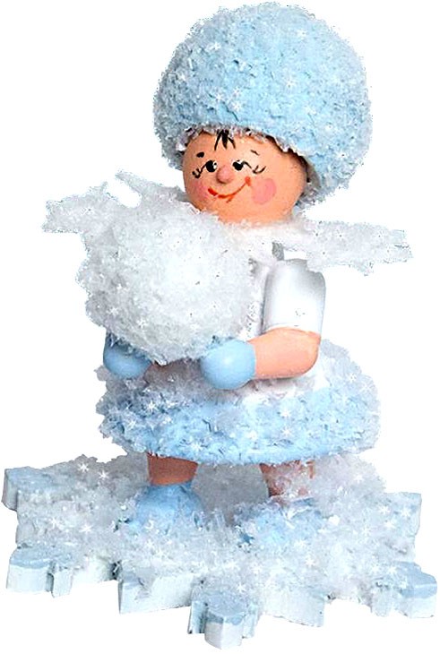 Drechslerei Kuhnert Schneeflöckchen mit Schneekugel