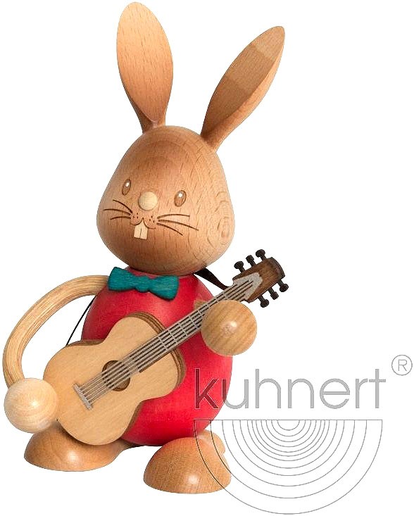 Drechslerei Kuhnert Stupsi Hase mit Gitarre