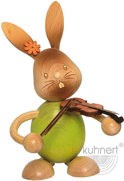 Drechslerei Kuhnert Stupsi Hase mit Geige