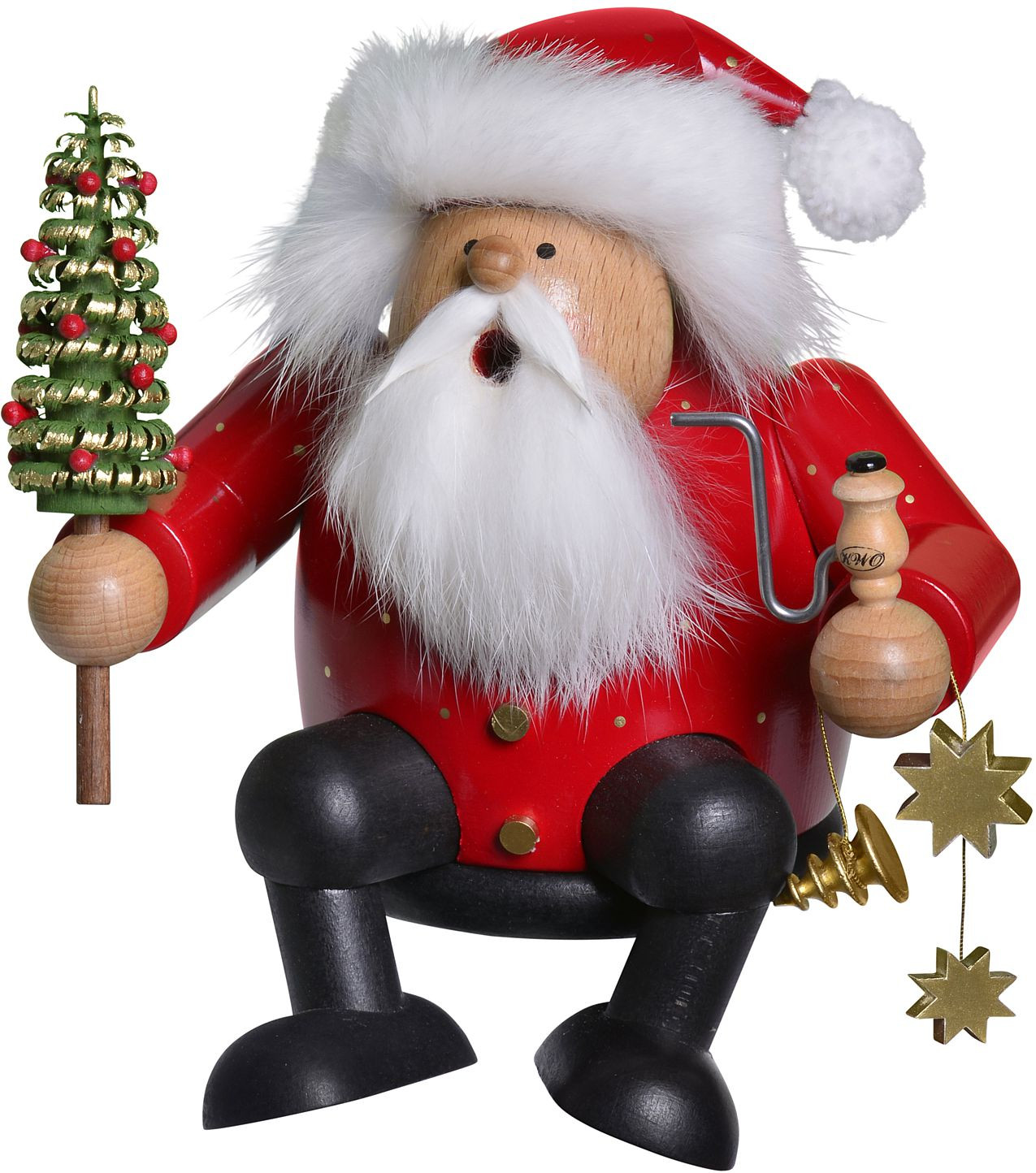 KWO Räuchermann Kantenhocker Weihnachtsmann