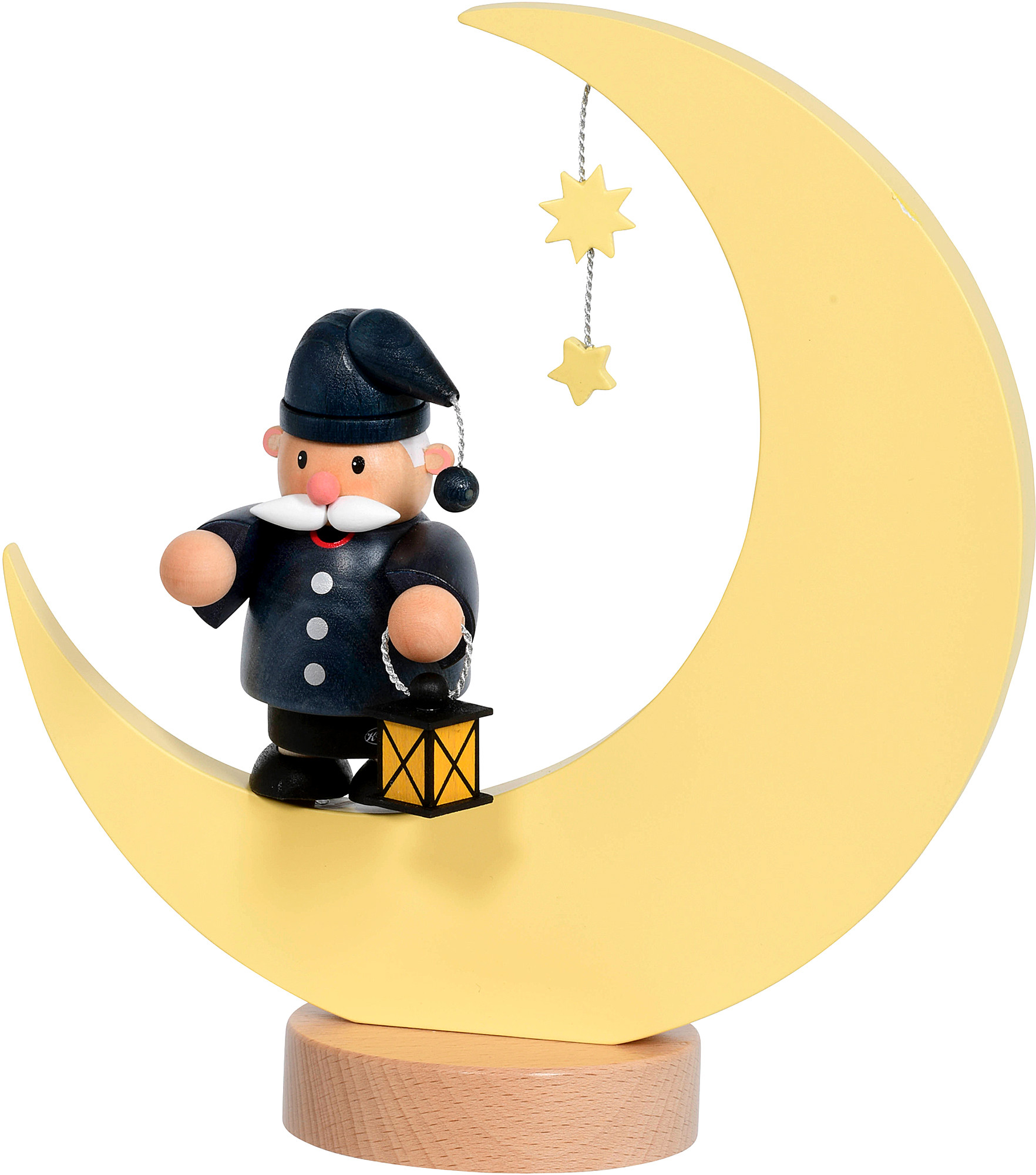 KWO Räuchermann Mann im Mond, mini - Kleine Kerle