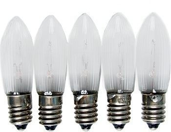 LED Spitzkerzen im 5er Pack 8V - 55V, warmweiß, außen
