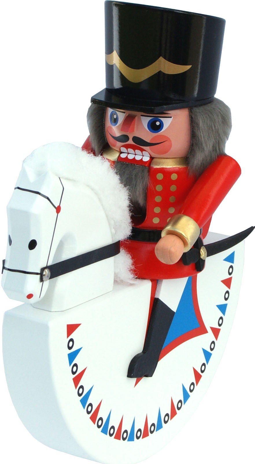 HoDreWa Legler Original Olbernhauer Reiterlein - rot, klein 19cm