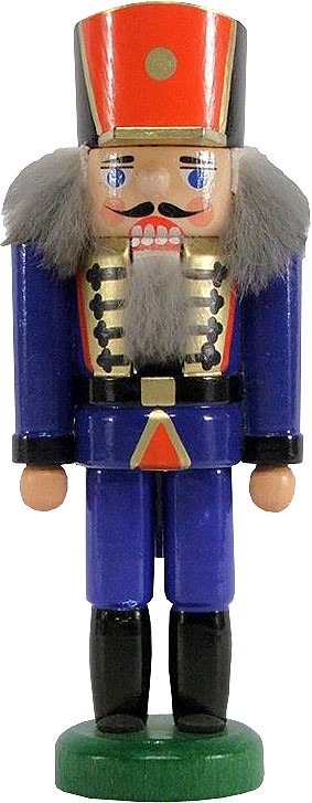 HoDreWa Legler Miniatur-Nußknacker Soldat, blau