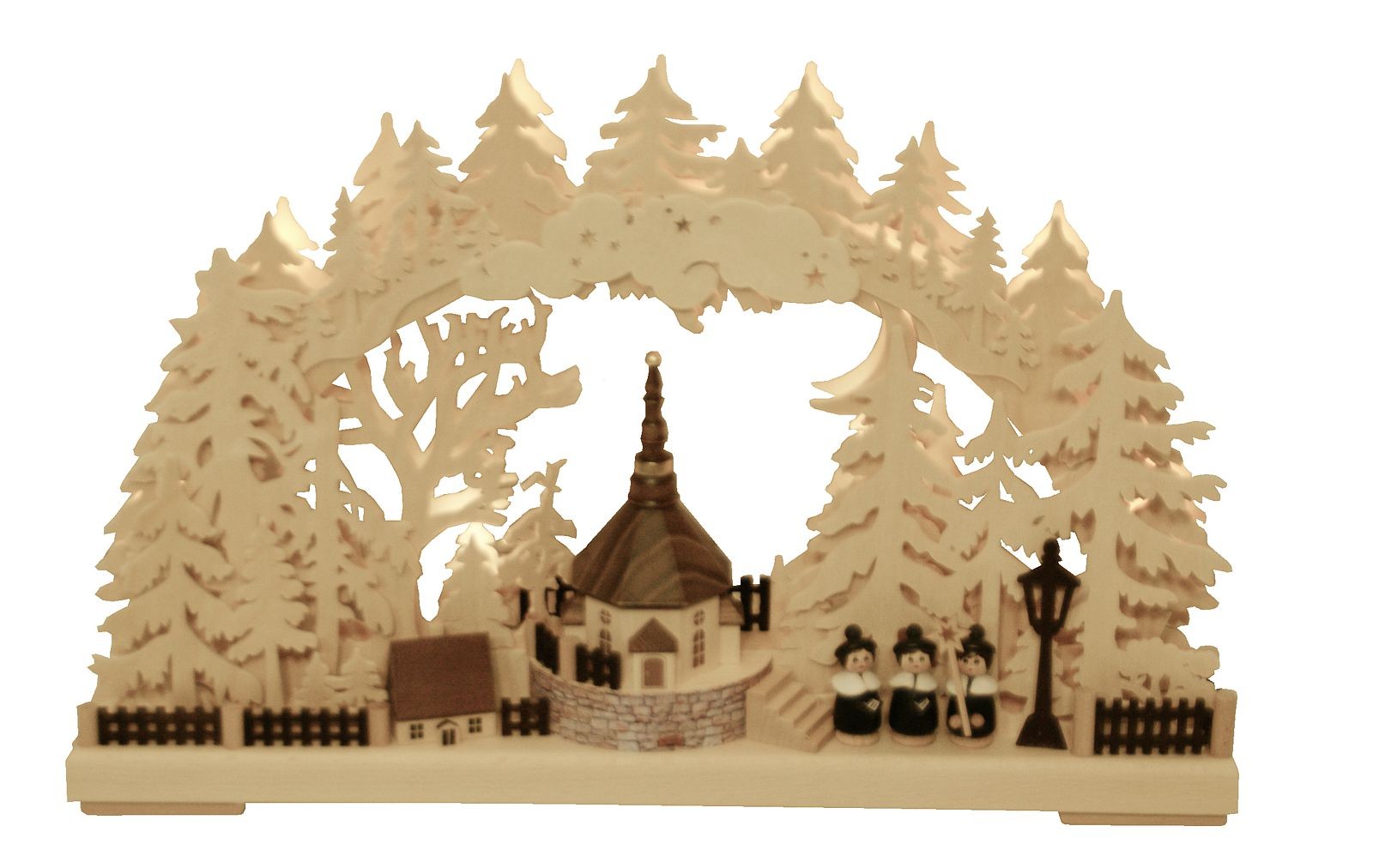 RATAGS Holzdesign 3D-Schwibbogen klein, Dorfkirche