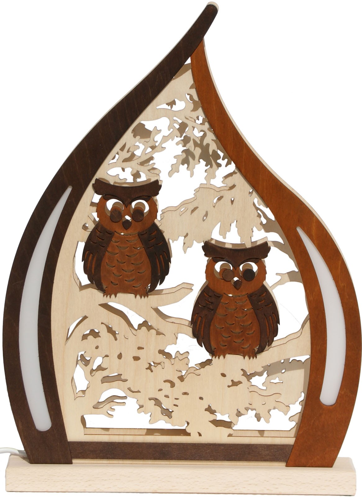 RATAGS Holzdesign Romantikleuchte Eule