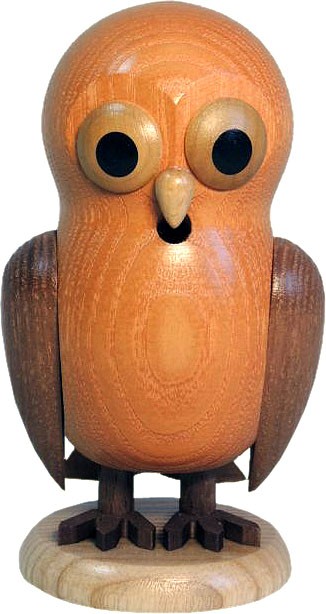 Richard Glässer Räucherfigur - Raucheule, braun