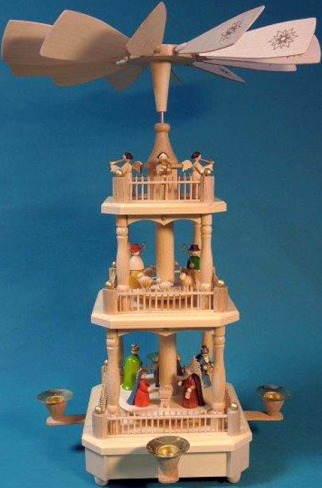 Richard Glässer Pyramide Christi Geburt, 2-stöckig - bunt