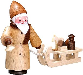 Romy Thiel Nikolaus mit Schlitten, natur