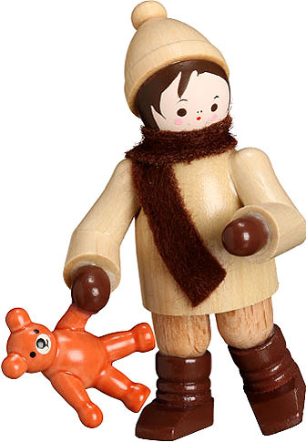 Romy Thiel Winterkind mit Teddy, natur