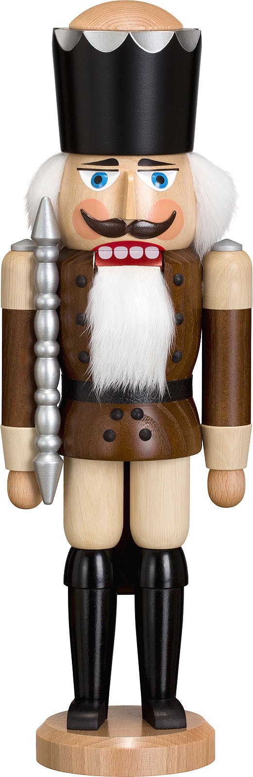 Seiffener Volkskunst eG Nussknacker König, Esche lasiert, braun, 39 cm