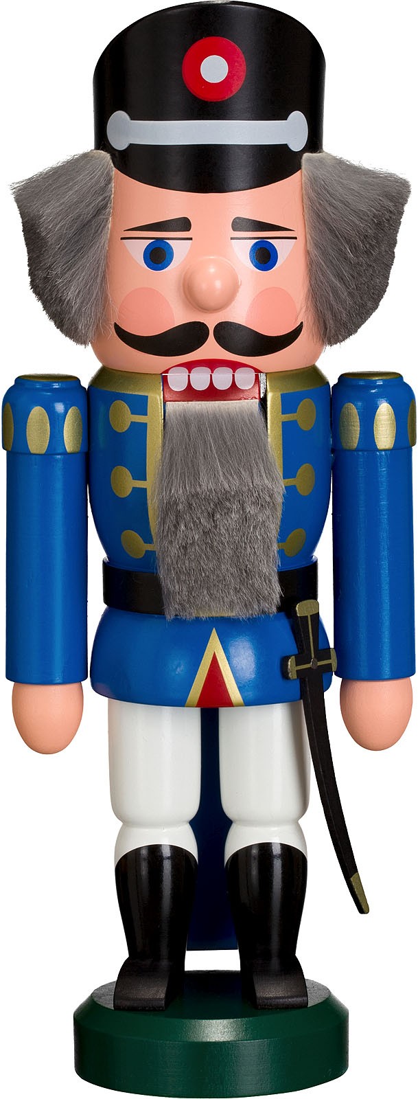 Seiffener Volkskunst eG Nussknacker Polizist, blau, 25 cm