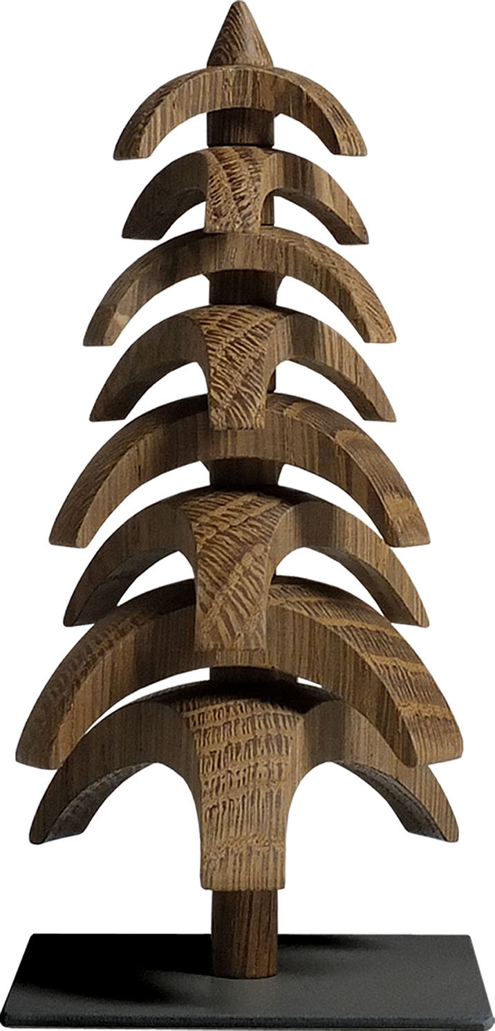 Seiffener Volkskunst eG Drehbaum Twist, Eiche geräuchert - 15 cm