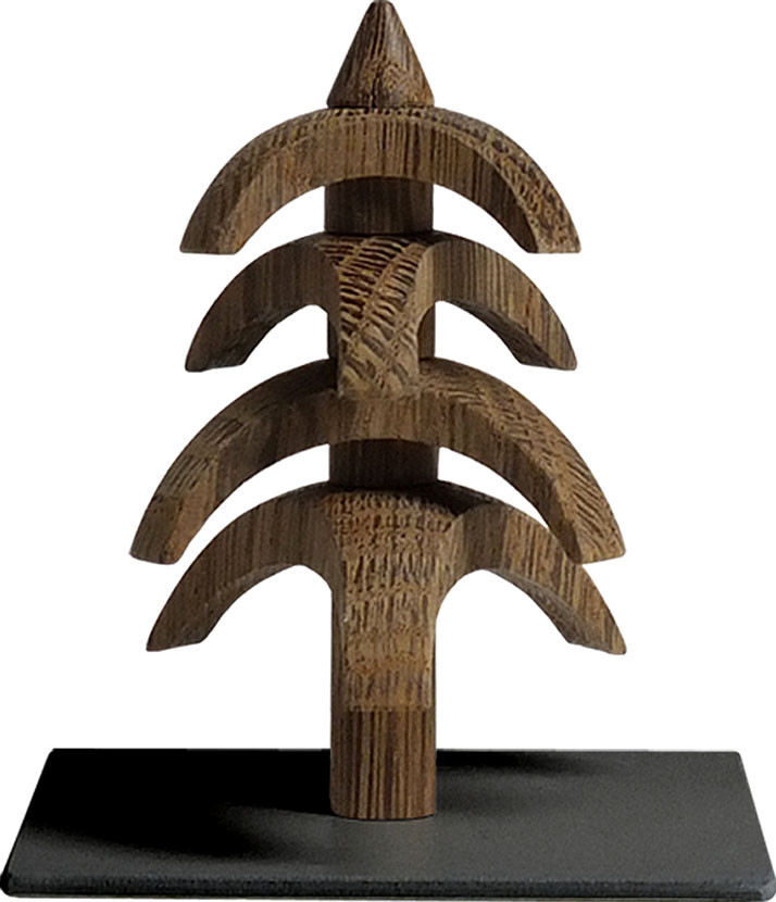 Seiffener Volkskunst eG Drehbaum Twist, Eiche geräuchert - 8 cm