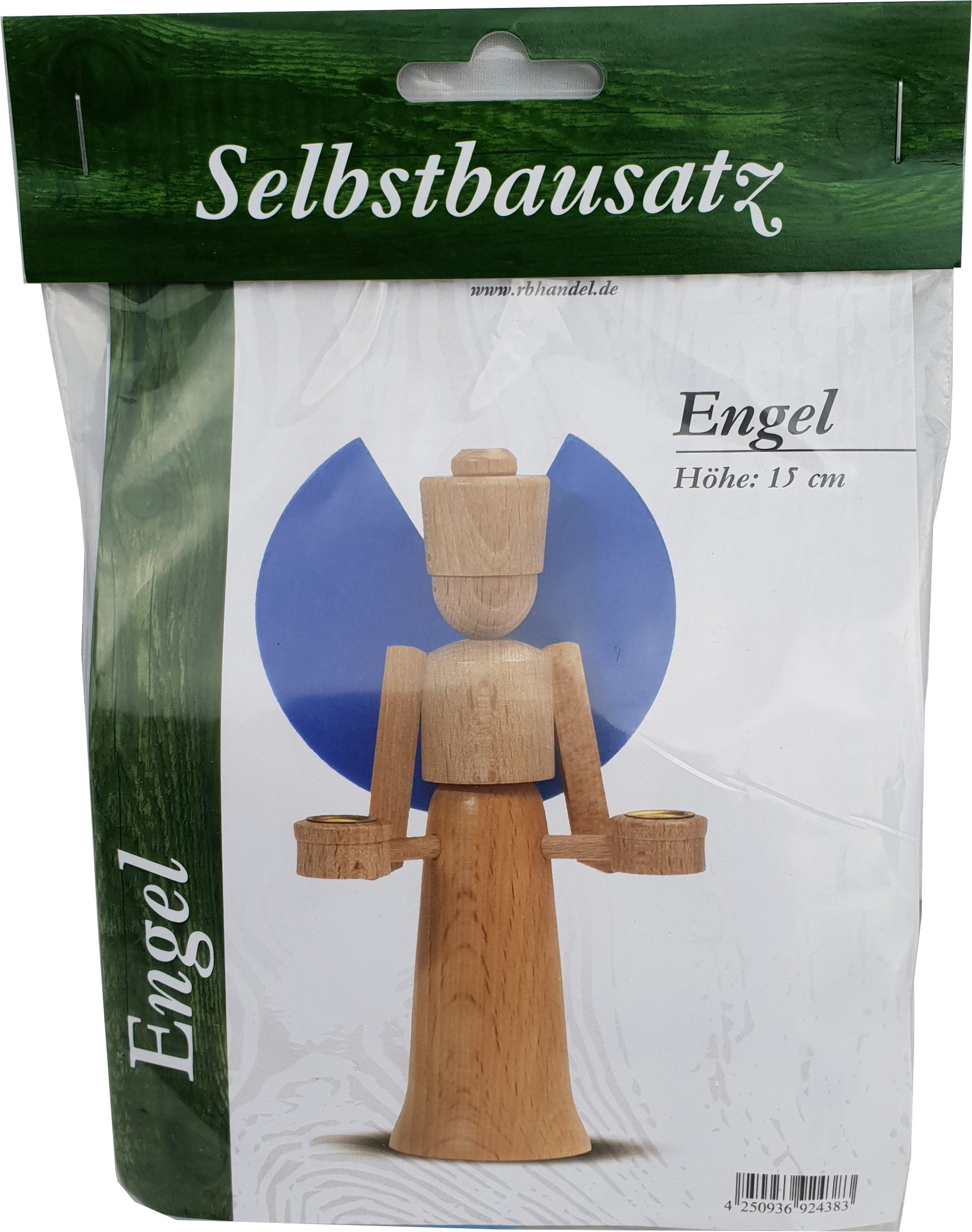 Selbstbausatz Kerzenhalter - Engel natur 