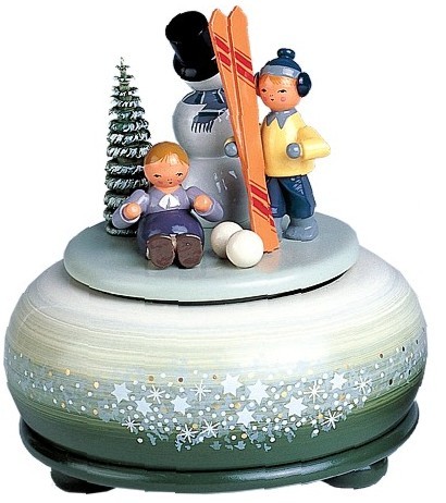 KWO kleine Spieldose Winterfreuden und Ski