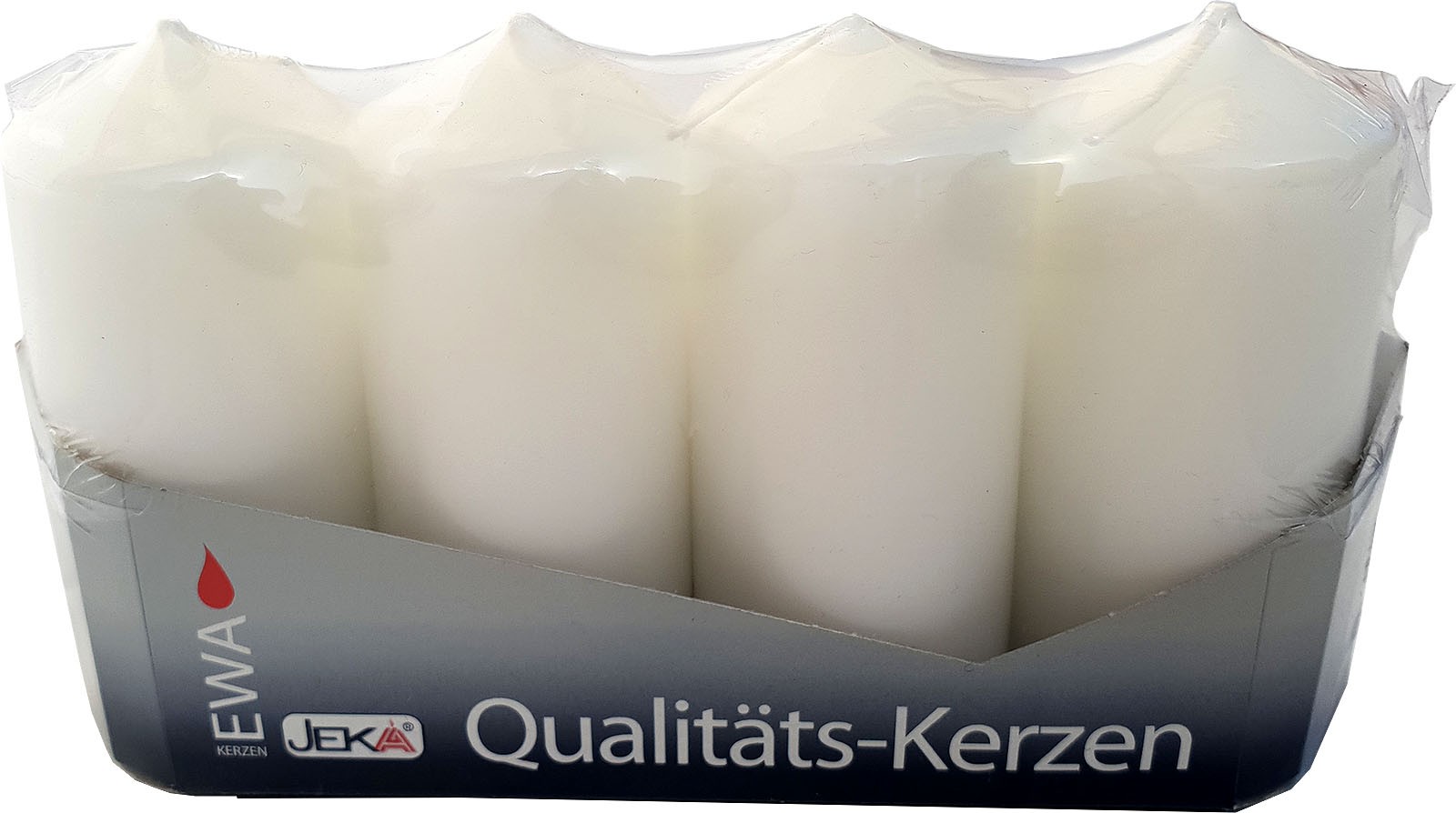 Stumpenkerzen - weiß, 90 mm