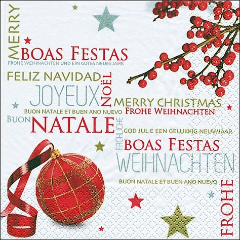 Weihnachtliche Tischservietten X-mas Greetings