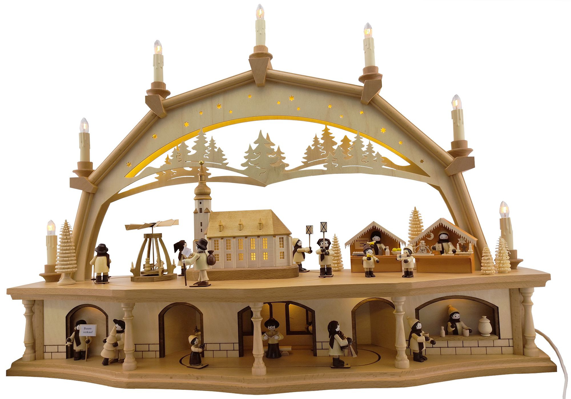 mechanischer Lichterbogen Altstadt mit Arcaden