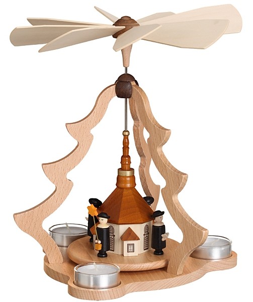 Zeidler Tischpyramide mit Seiffener Kirche, groß