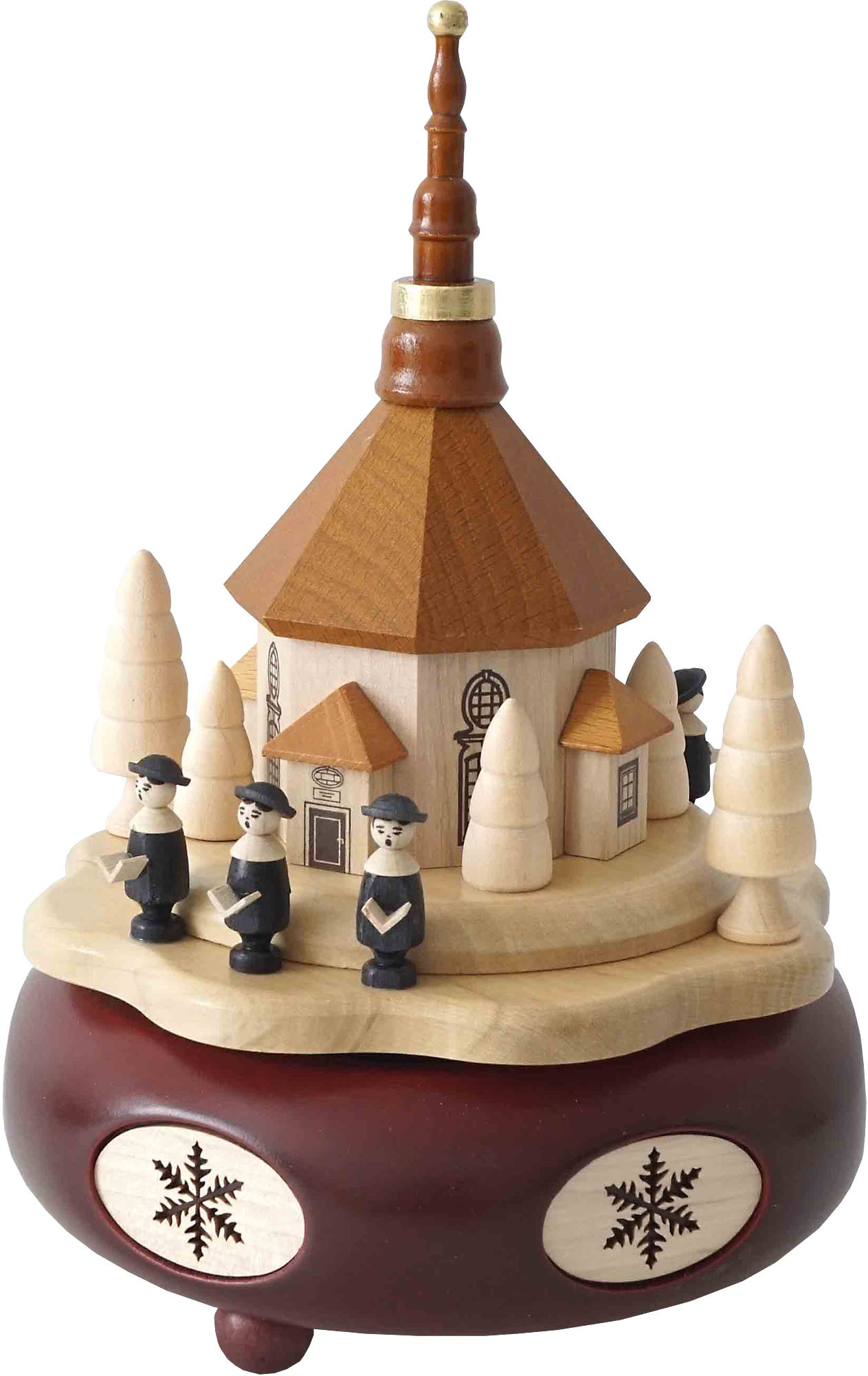 Zeidler Spieldose Seiffener Kirche mit Kurrende, schwarz