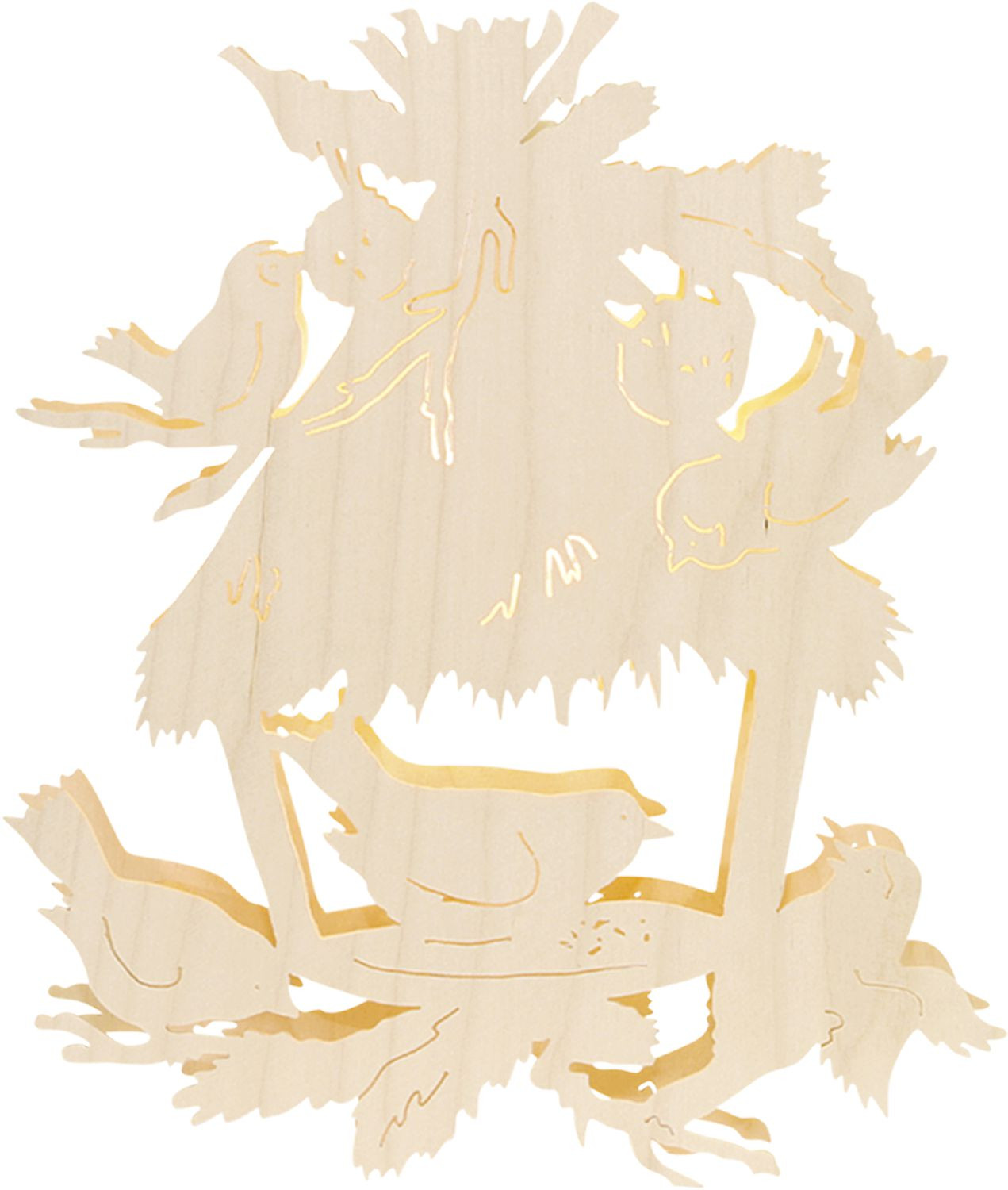 Taulin Beleuchtetes Fensterbild Vogelfütterung