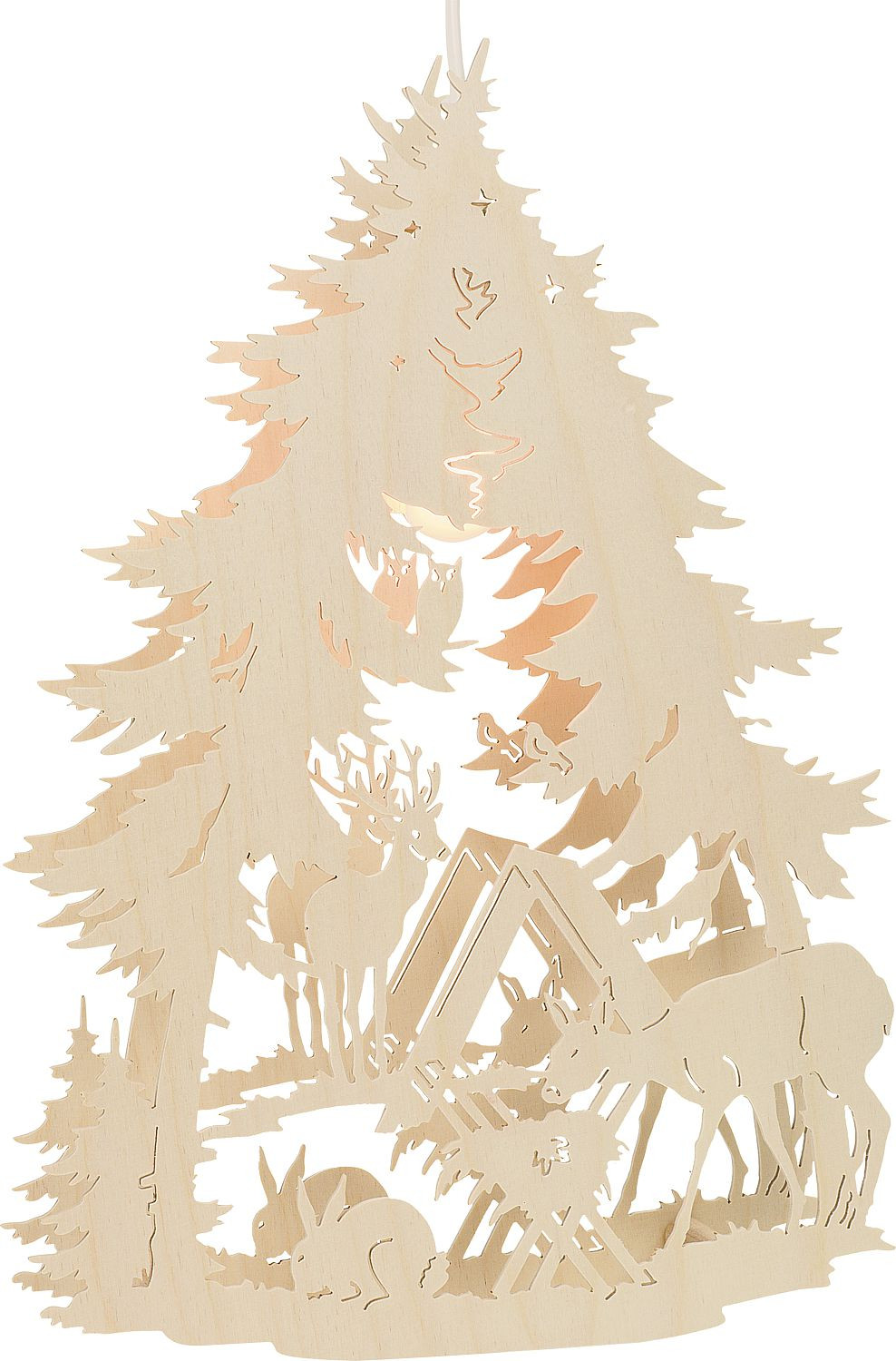 Taulin Beleuchtetes Fensterbild Wildfütterung