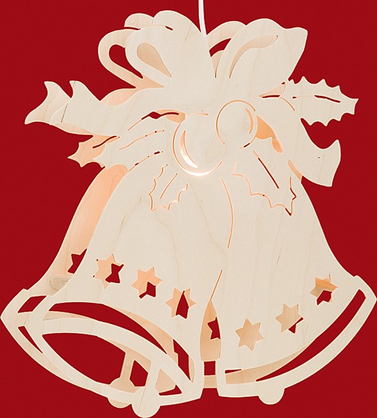 Taulin Beleuchtetes Fensterbild Glocke mit Schleife