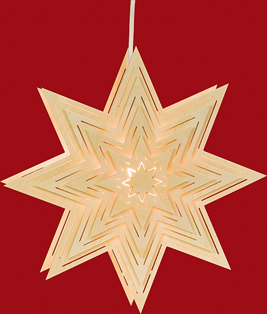 Taulin Beleuchtetes Fensterbild Stern mit Lichtschlitze