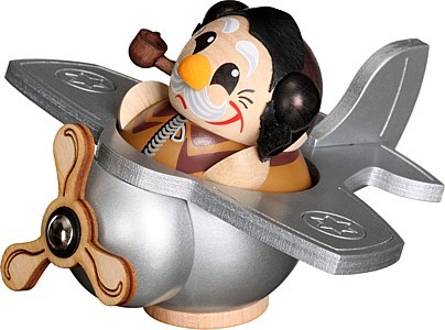 Seiffener Volkskunst eG Kugelräucherfigur Hobby-Pilot Seiffener Volkskunst eG Kugelräucherfigur Hobby-Pilot